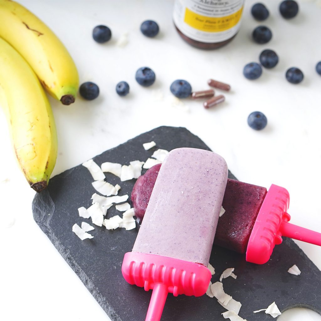 RECIPE: Vegan Probiotic Blueberry Banana Popsicles (GF)